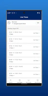 ScotRail Train Times & Tickets android App screenshot 0